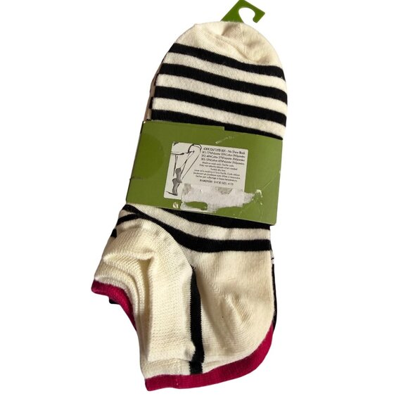 Kate Spade Womens 3-Pair Socks Set Floral & Striped Patterns One Size Fits All - Picture 3 of 5